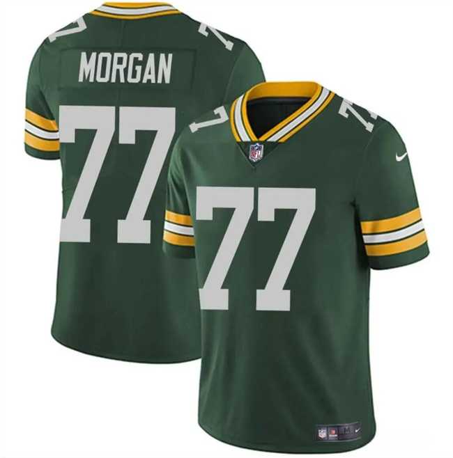 Men & Women & Youth Green Bay Packers #77 Jordan Morgan Green 2024 Draft Vapor Limited Stitched Jersey->detroit lions->NFL Jersey